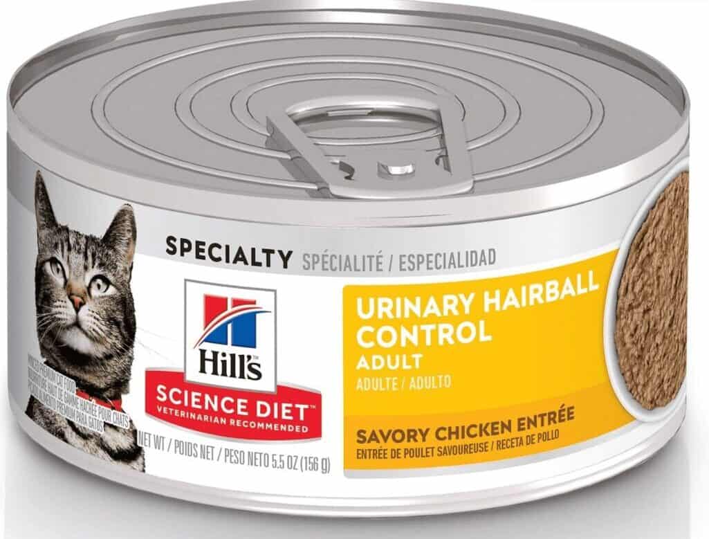 hills science cat food for shedding
