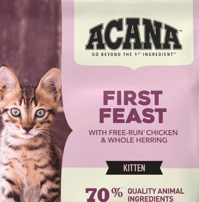 acana's first feast cat food