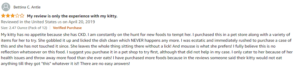 negative customer review of applaws cat food reviews