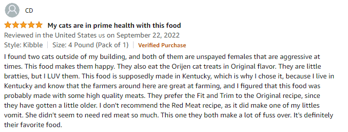 ORIJEN Grain-Free Cat Food, Fit and Trim Recipe Review 2